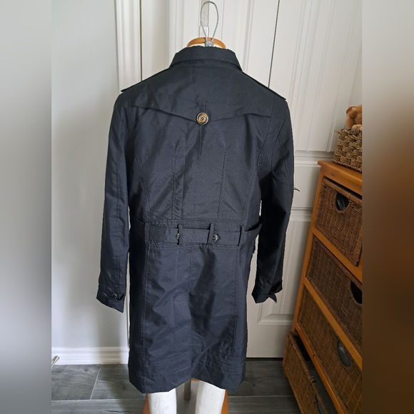 ALEXANDER JULIAN AMERICAN MODERN short trench jacket wool blend liner black XL - Picture 3 of 10